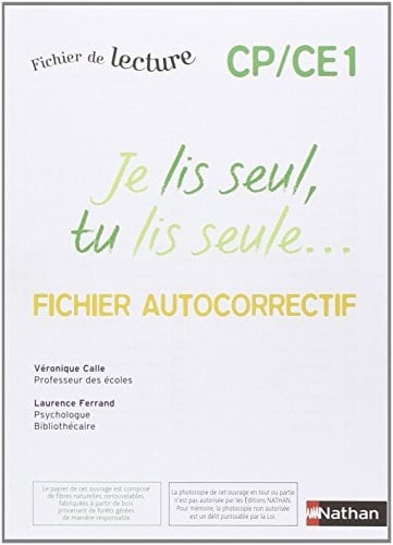 Je lis seul, tu lis seule - Autocorrectif - CP/CE1
