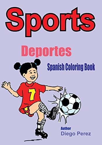 Spanish Coloring Book Sports
