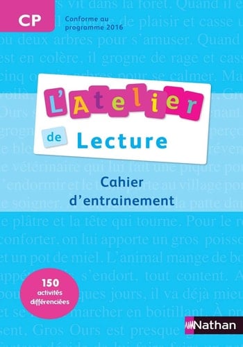 L'Atelier de lecture CP, cycle 2 cahier d'entraînement