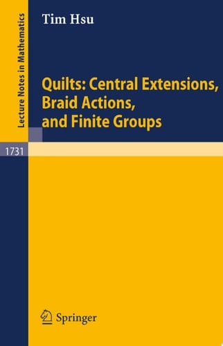 Quilts: Central Extensions, Braid Actions, and Finite Groups
