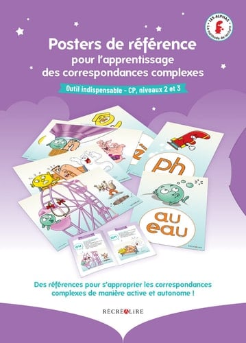 La planète des Alphas posters de référence pour l'apprentissage des correspondances complexes : outil indispensable-CP, niveaux 2 et 3