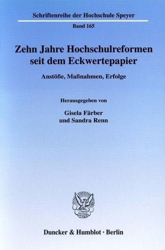 Zehn Jahre Hochschulreformen seit dem Eckwertepapier Anstösse, Massnahmen, Erfolge