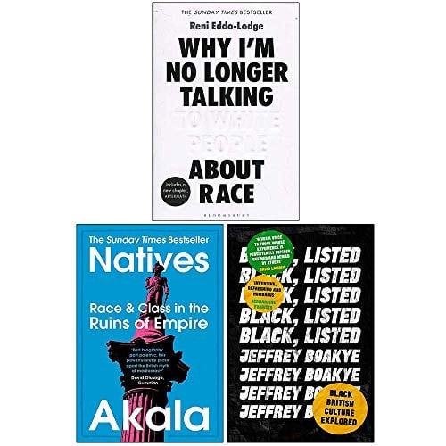 Why Im No Longer Talking to White People About Race, Natives, Black Listed 3 Books Collection Set