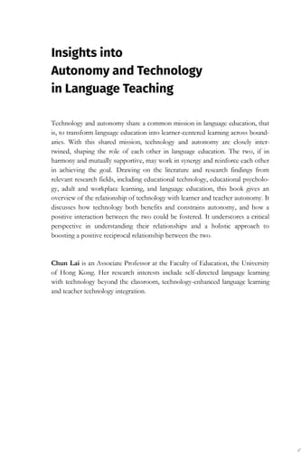 Insights into Autonomy and Technology in Language Teaching