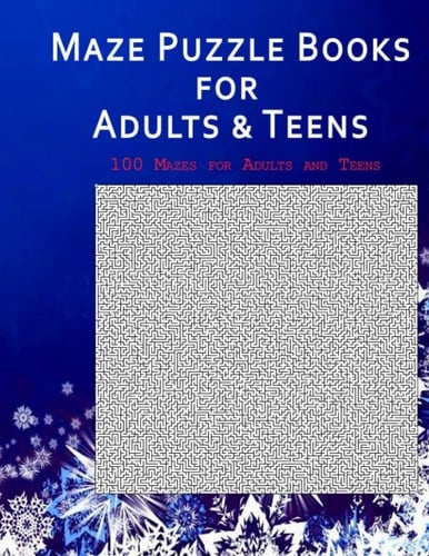 Maze Puzzle Books for Adults & Teen 100 Challenging Mazes Puzzle Book and Maze Puzzle Solutions 200 Pages