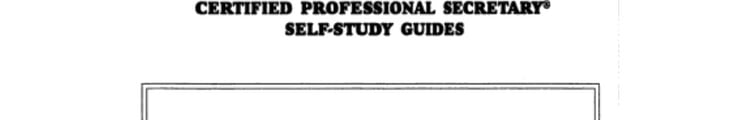 Self-Study Guide for Cps Examination Review