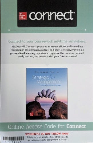 Connect Access Card for Strategic Management: Creating Competitive Advantage