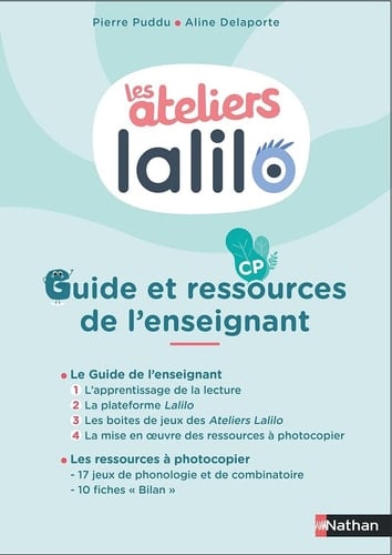 Les ateliers lalilo CP : [guide et ressources de l'enseignant]