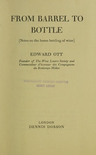 From Barrel to Bottle