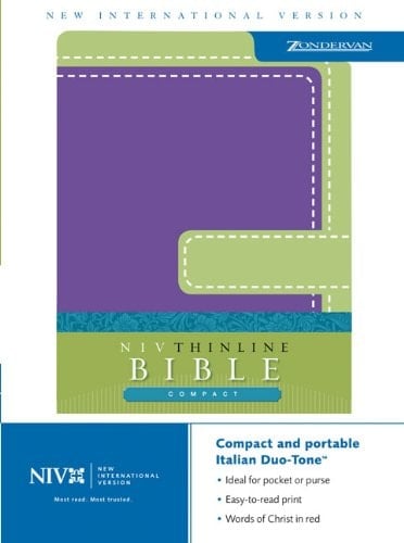 NIV Compact Thinline Melon Green/Purple - Wal-Mart