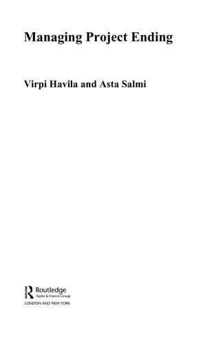 Managing project ending