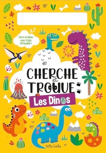Cherche et trouve Les dinos Avec un feutre effaçable