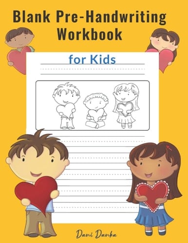 Blank Pre-Handwriting Workbook for Kids: Story Journal Book with Cute Kids Images to Color in for Primary School Children