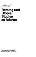 Rettung und Utopie: Studien zu Adorno (Schriften der Gesamthochschule Paderborn) (German Edition)