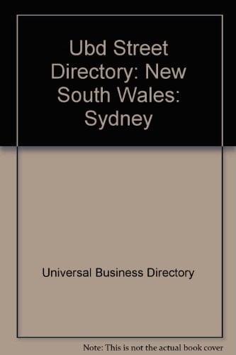 UBD Sydney Street Directory 1998