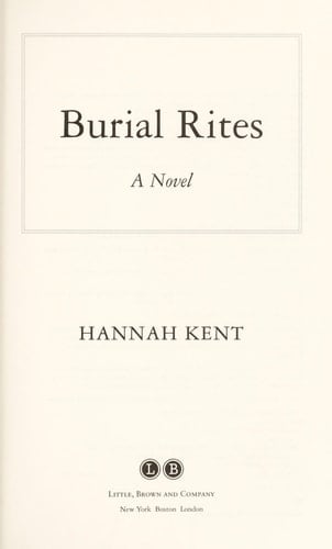Burial Rites A Novel