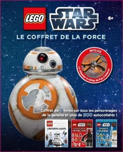 Lego Star Wars : le coffret de la force 3 livres, 500 autocollants et le chasseur X-Wing de Poe