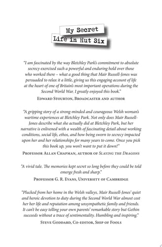 My Secret Life in Hut Six One woman's experiences at Bletchley Park