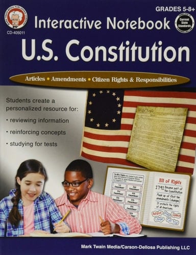 Interactive Notebook: U.S. Constitution, Grades 5 - 12