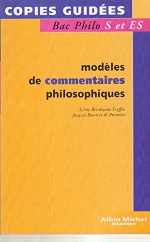 Modèles de commentaires philosophique [sic]