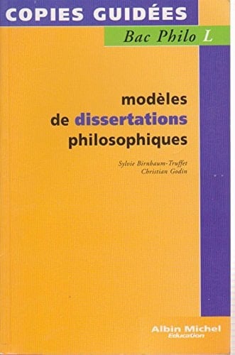 Modèles de dissertations philosophiques
