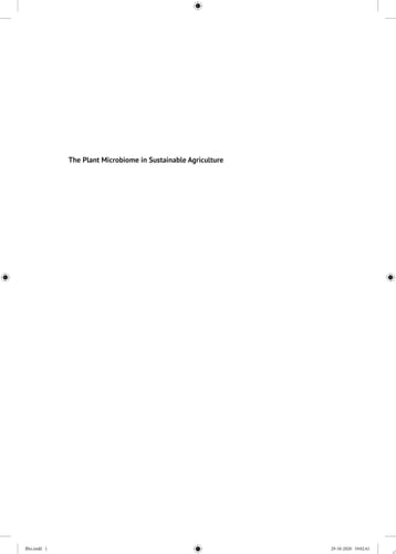 The Plant Microbiome in Sustainable Agriculture