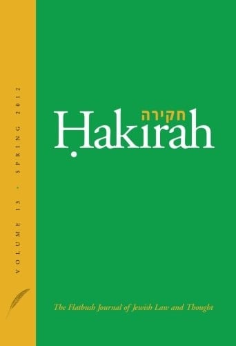 Hakirah: The Flatbush Journal of Jewish Law and Thought