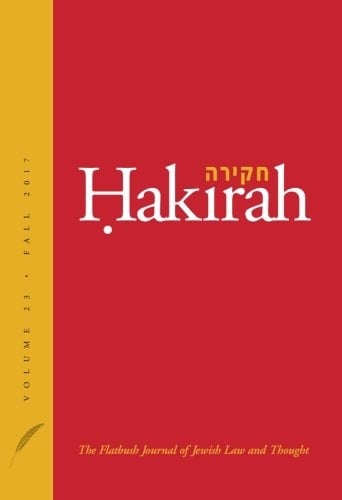 Hakirah: The Flatbush Journal of Jewish Law and Thought