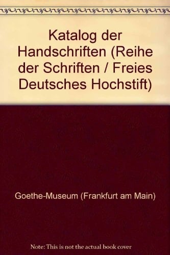 Katalog der Handschriften