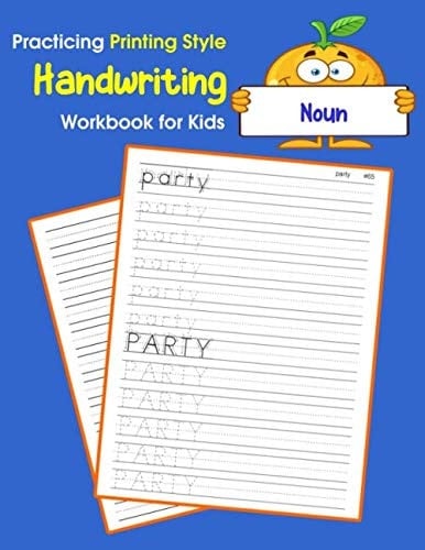 Practicing Printing Style Handwriting Workbook for Kids Tracing and Writing Noun Dolch Sight Words