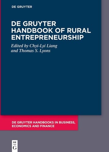 De Gruyter Handbook of Rural Entrepreneurship