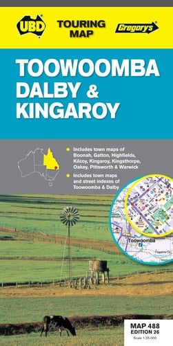 Toowoomba Dalby and Kingaroy Map488 1:25K/1:500K