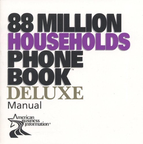 88 Million Households Phone Book Deluxe 96C/Win/Us