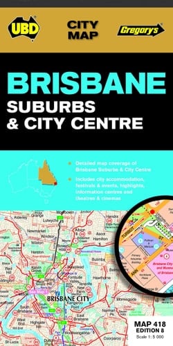 Brisbane Suburbs and City Map 418 8ed