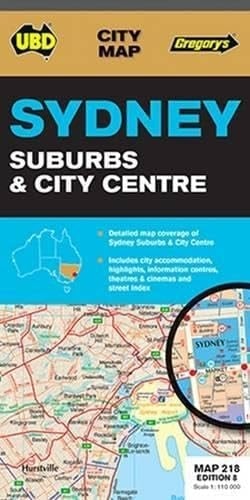 Sydney Suburbs and City Centre Map 218 8ed