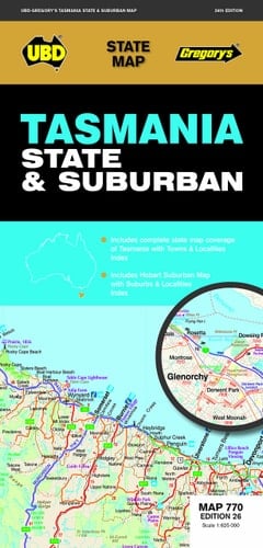 Tasmania State Suburban Map 770 26ed