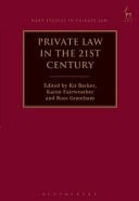Private Law in the 21st Century