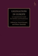 Legislation in Europe A Comprehensive Guide for Scholars and Practitioners