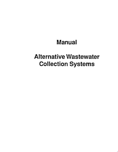 Alternative Wastewater Collection Systems Manual