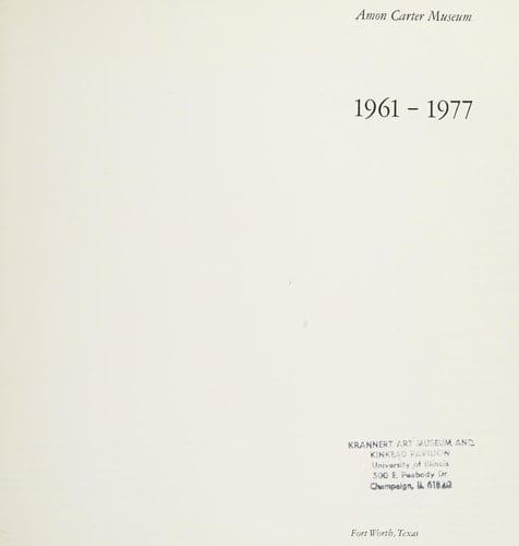 Amon Carter Museum 1961 1977