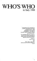 Who's who in Italy, 1988