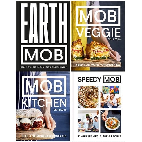 MOB Kitchen Collection 3 Books Set (Earth MOB, MOB Veggie, Feed 4 or more for under 10 pounds)