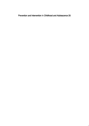 Early Childhood Intervention