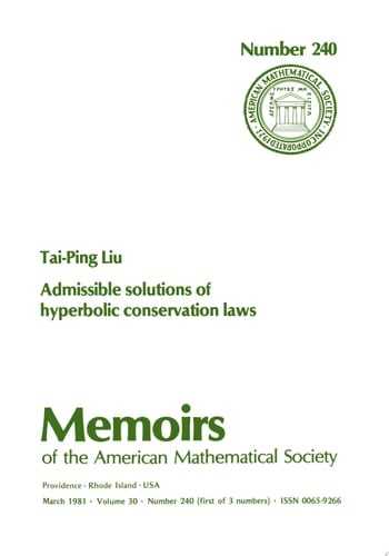 Admissible Solutions of Hyperbolic Conservation Laws