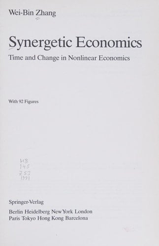 Synergetic Economics: Time and Change in Nonlinear Economics (Springer Series in Synergetics)