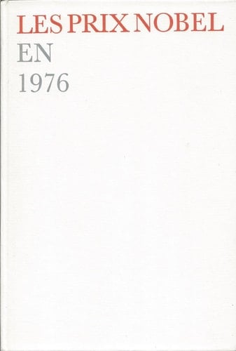 Les prix Nobel en 1976