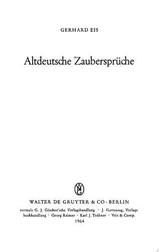 Altdeutsche Zaubersprüche