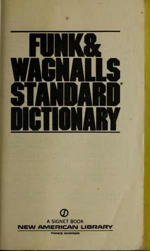 Funk & Wagnalls Standard Dictionary