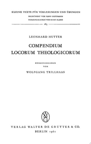 Compendium Locorum Theologicorum