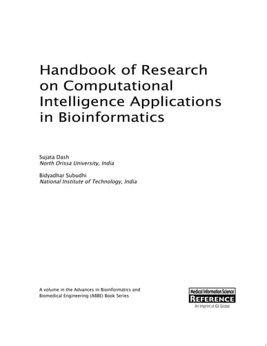Handbook of Research on Computational Intelligence Applications in Bioinformatics